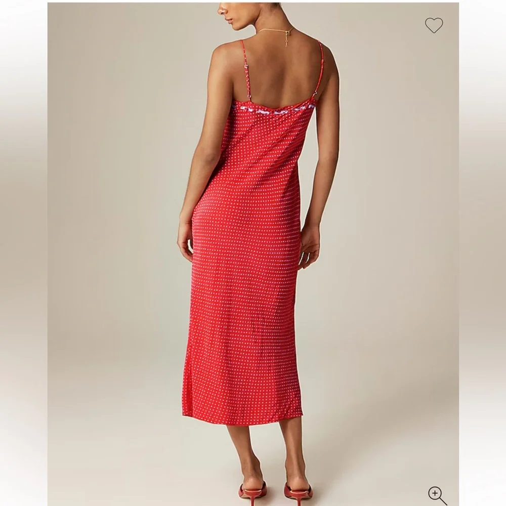 Rouje X J.Crew Swoon slip dress in polka dot - Picture 3 of 9